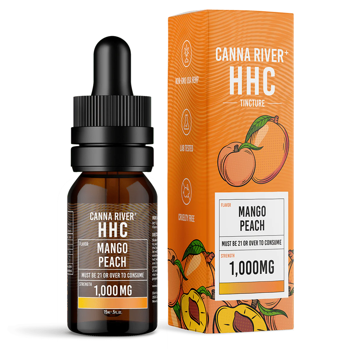 Canna River HHC 1,000 mg tincture in Mango Peach