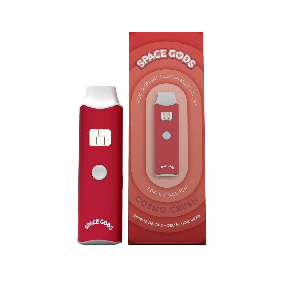 Spacegods space pods delta 9THC vape in Cosmo Crush flavor